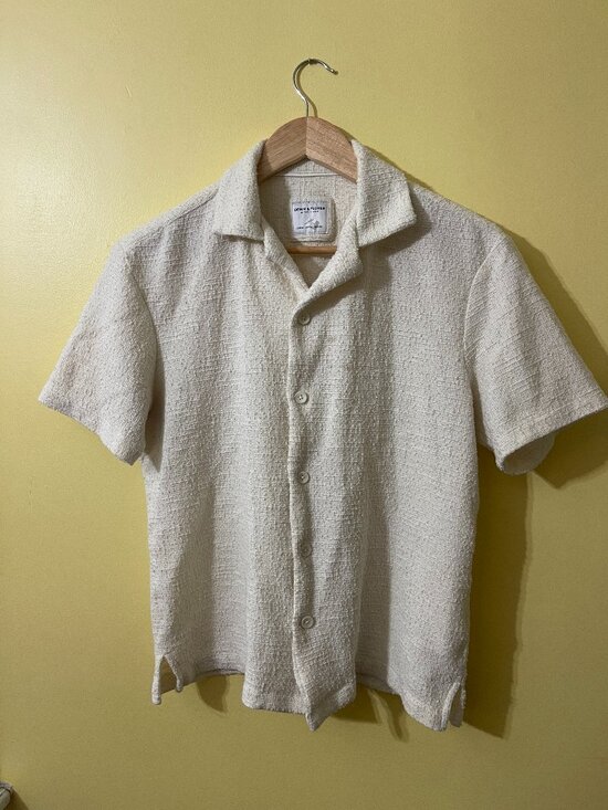 Denim & Flower Other - M Denim&Flower Ricky Singh Men’s Short Sleeve Button Up Small Cream